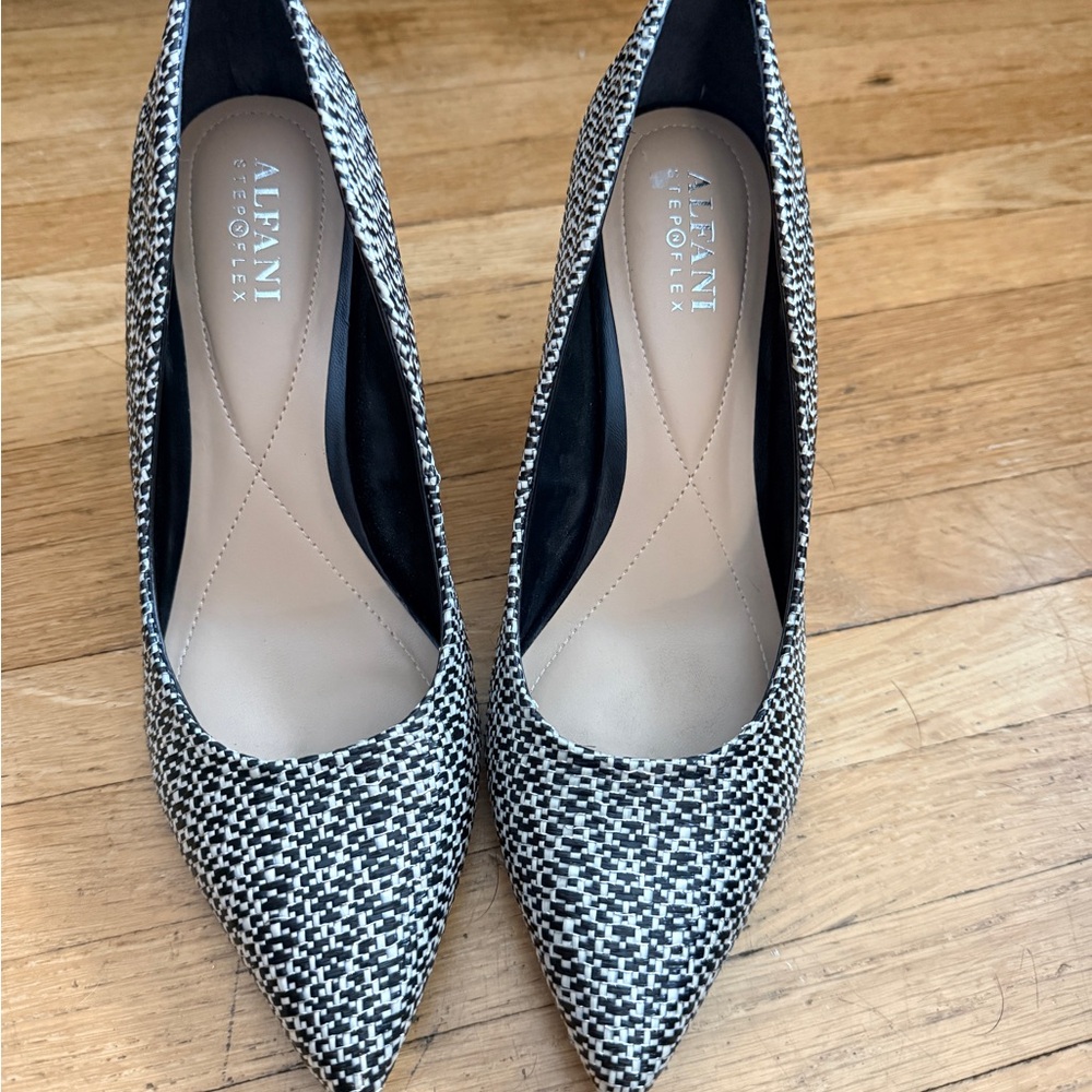 Alfani Women's Monochrome Tweed pointed toe Heels